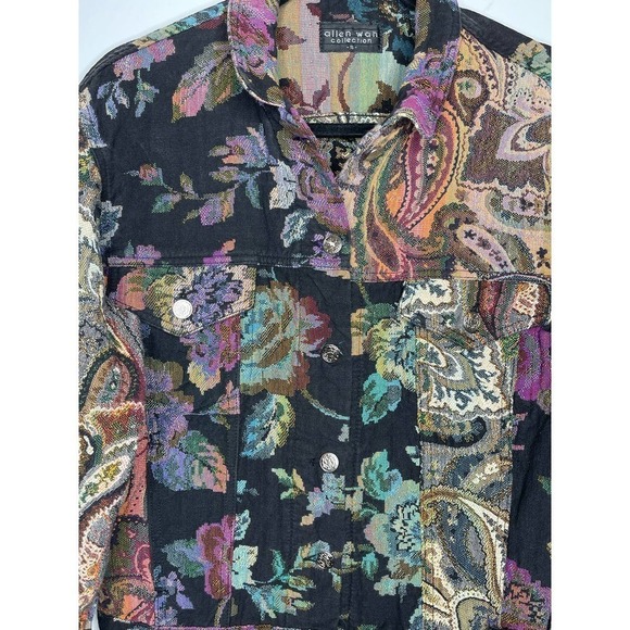 Vintage Allen Wah Multi Pattern Buttoned Jacket - Picture 4 of 7